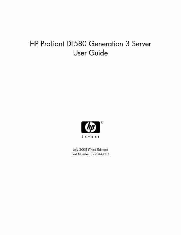 HP PROLIANT DL580 GENERATION 3-page_pdf